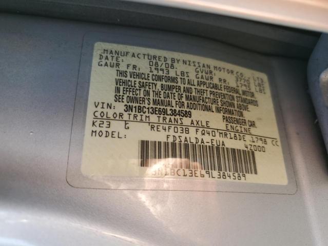 Photo 11 VIN: 3N1BC13E69L384589 - NISSAN VERSA S 