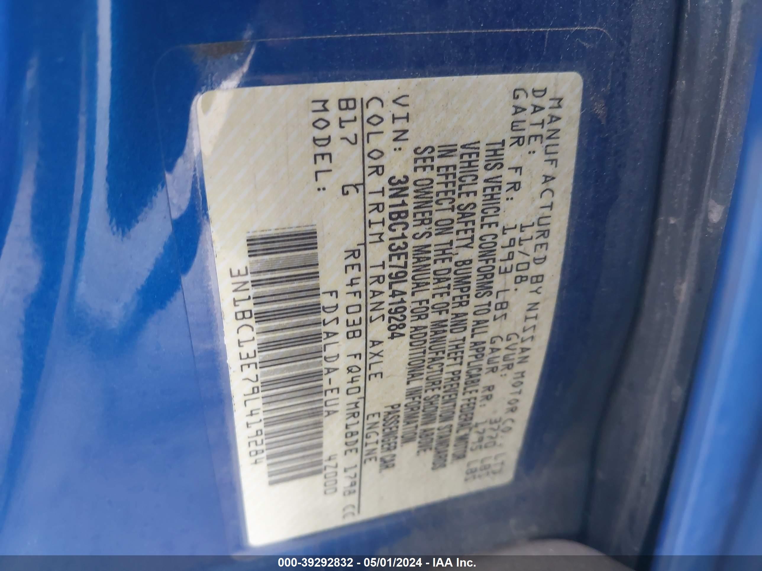 Photo 8 VIN: 3N1BC13E79L419284 - NISSAN VERSA 