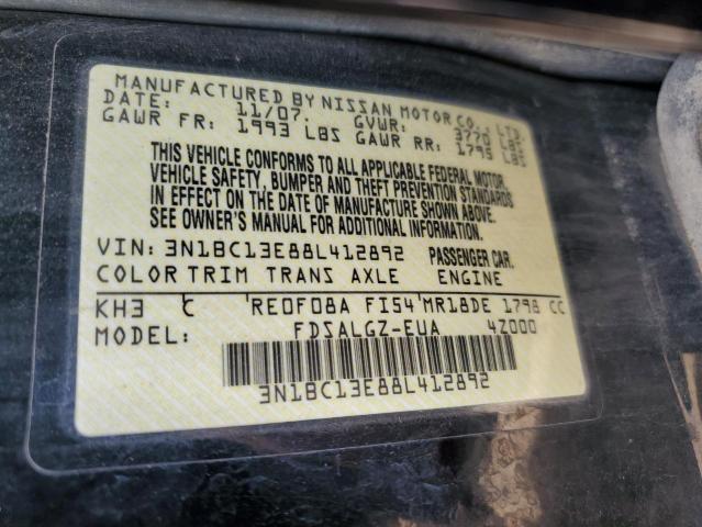 Photo 12 VIN: 3N1BC13E88L412892 - NISSAN VERSA 