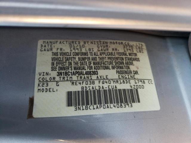 Photo 9 VIN: 3N1BC1AP0AL408393 - NISSAN VERSA S 