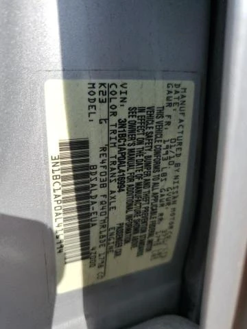 Photo 11 VIN: 3N1BC1AP0AL416994 - NISSAN VERSA S 