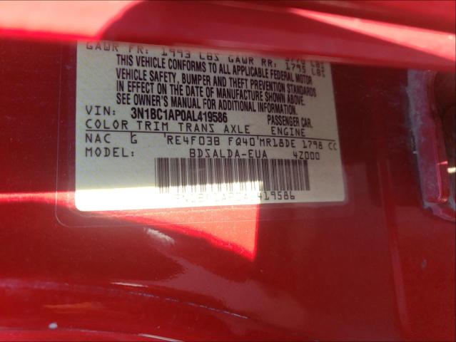 Photo 9 VIN: 3N1BC1AP0AL419586 - NISSAN VERSA 