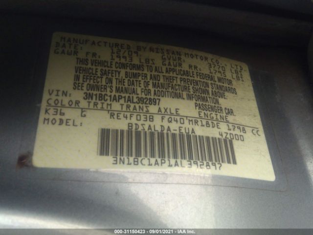 Photo 8 VIN: 3N1BC1AP1AL392897 - NISSAN VERSA 