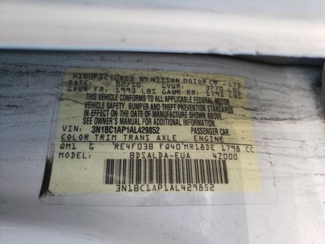 Photo 9 VIN: 3N1BC1AP1AL429852 - NISSAN VERSA S 