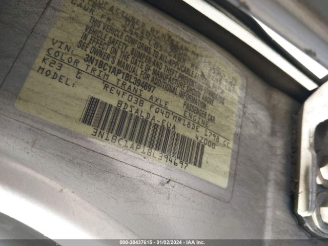 Photo 8 VIN: 3N1BC1AP1BL394697 - NISSAN VERSA 