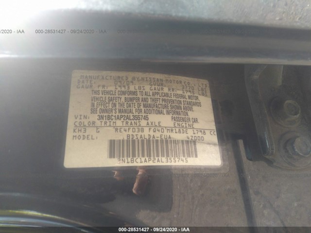 Photo 8 VIN: 3N1BC1AP2AL355745 - NISSAN VERSA 