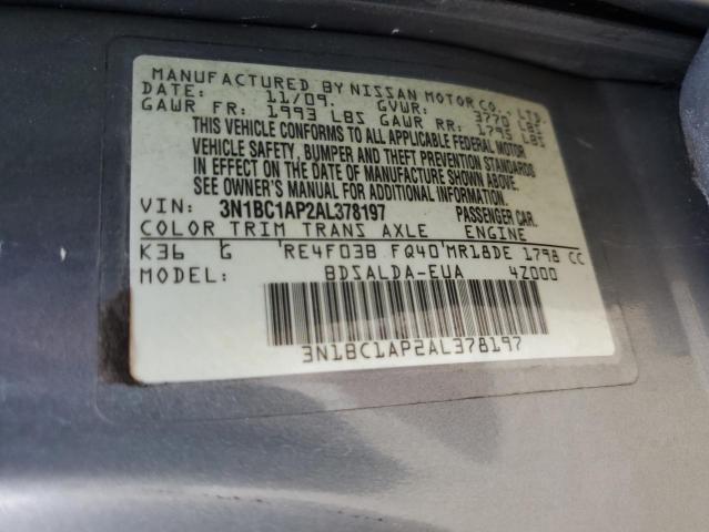 Photo 11 VIN: 3N1BC1AP2AL378197 - NISSAN VERSA S 