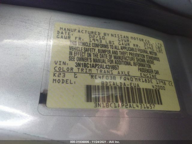 Photo 8 VIN: 3N1BC1AP2AL431657 - NISSAN VERSA 