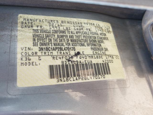 Photo 9 VIN: 3N1BC1AP2BL470170 - NISSAN VERSA S 