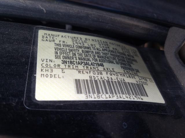 Photo 9 VIN: 3N1BC1AP3AL421946 - NISSAN VERSA S 