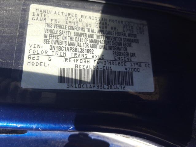 Photo 9 VIN: 3N1BC1AP3BL381692 - NISSAN VERSA S 