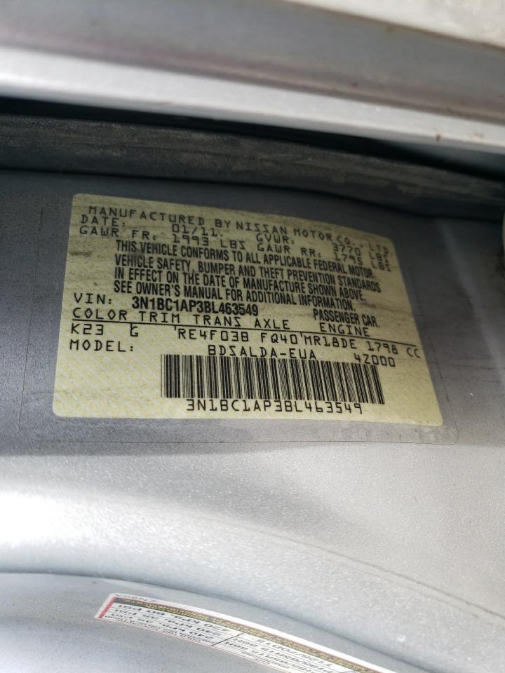 Photo 12 VIN: 3N1BC1AP3BL463549 - NISSAN VERSA 