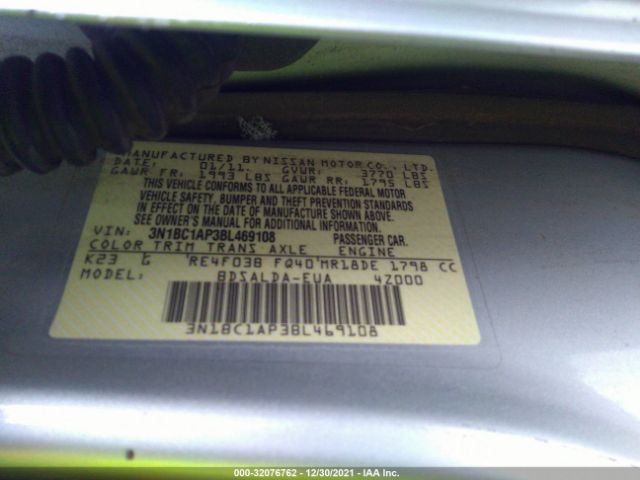 Photo 8 VIN: 3N1BC1AP3BL469108 - NISSAN VERSA 