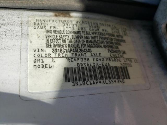 Photo 9 VIN: 3N1BC1AP4AL354340 - NISSAN VERSA S 