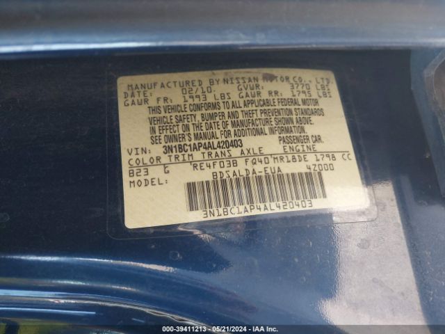 Photo 8 VIN: 3N1BC1AP4AL420403 - NISSAN VERSA 