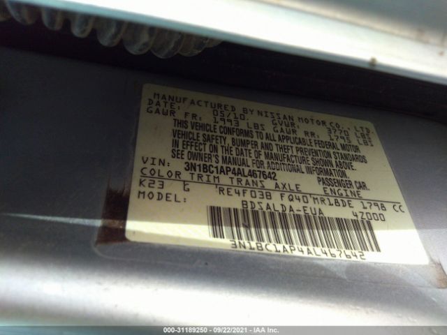 Photo 8 VIN: 3N1BC1AP4AL467642 - NISSAN VERSA 