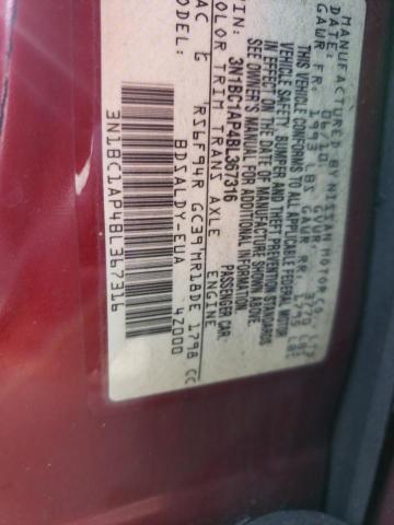 Photo 11 VIN: 3N1BC1AP4BL367316 - NISSAN VERSA S 