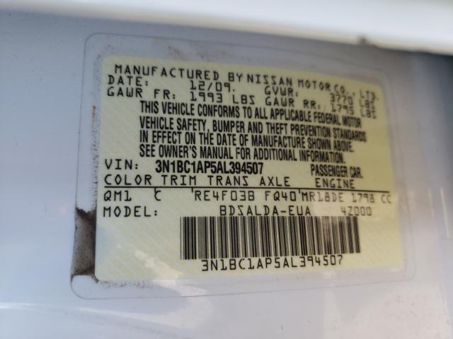 Photo 9 VIN: 3N1BC1AP5AL394507 - NISSAN VERSA S 