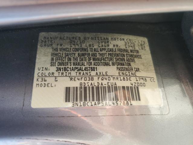 Photo 11 VIN: 3N1BC1AP5AL457881 - NISSAN VERSA 