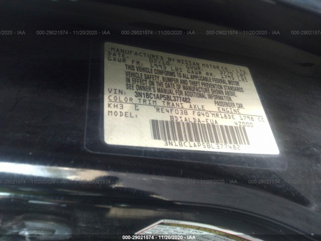 Photo 8 VIN: 3N1BC1AP5BL377482 - NISSAN VERSA 