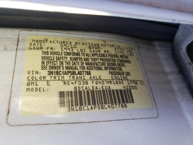 Photo 9 VIN: 3N1BC1AP5BL407788 - NISSAN VERSA S 