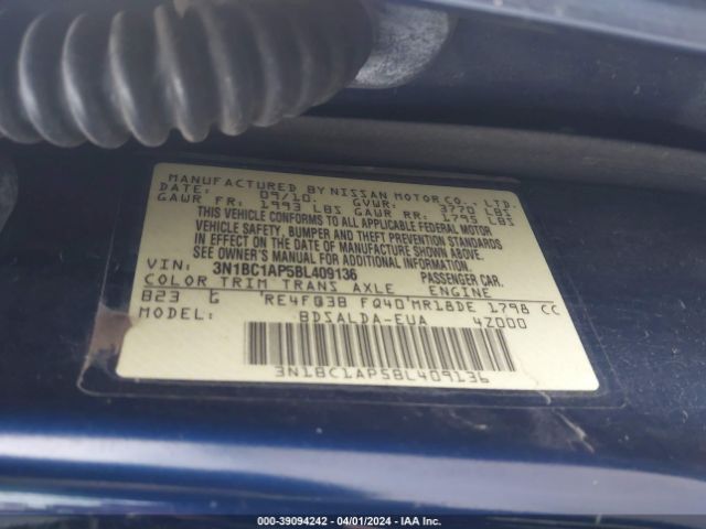 Photo 8 VIN: 3N1BC1AP5BL409136 - NISSAN VERSA 