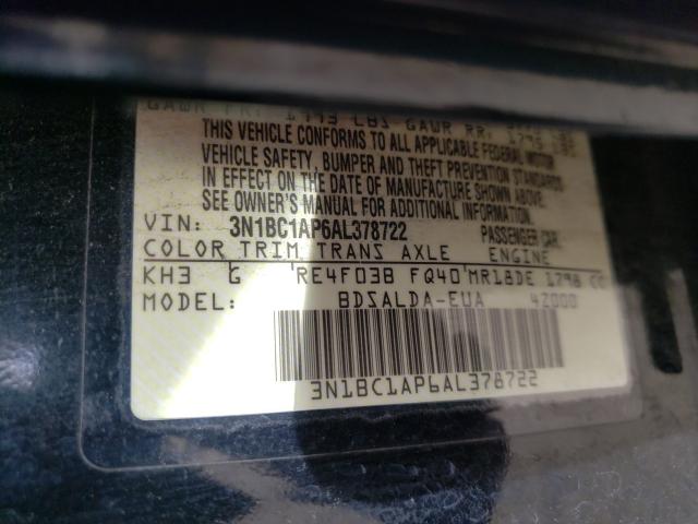 Photo 9 VIN: 3N1BC1AP6AL378722 - NISSAN VERSA S 