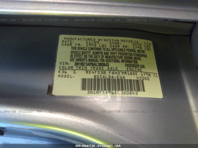 Photo 8 VIN: 3N1BC1AP6AL380843 - NISSAN VERSA 