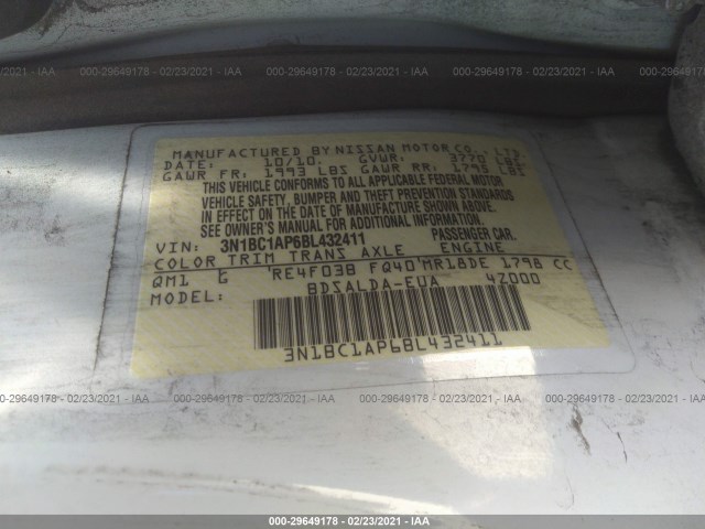 Photo 8 VIN: 3N1BC1AP6BL432411 - NISSAN VERSA 