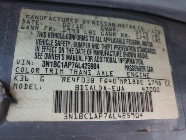 Photo 9 VIN: 3N1BC1AP7AL425904 - NISSAN VERSA S 