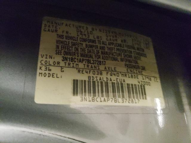 Photo 9 VIN: 3N1BC1AP7BL372817 - NISSAN VERSA S 