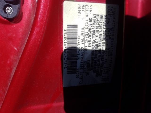 Photo 9 VIN: 3N1BC1AP8AL419741 - NISSAN VERSA S 