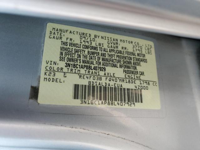 Photo 11 VIN: 3N1BC1AP8BL407929 - NISSAN VERSA S 