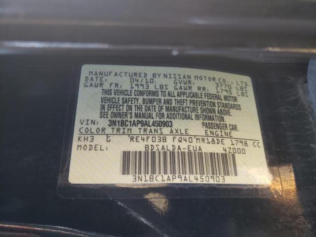 Photo 9 VIN: 3N1BC1AP9AL450903 - NISSAN VERSA S 