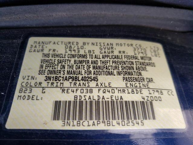 Photo 9 VIN: 3N1BC1AP9BL402545 - NISSAN VERSA S 