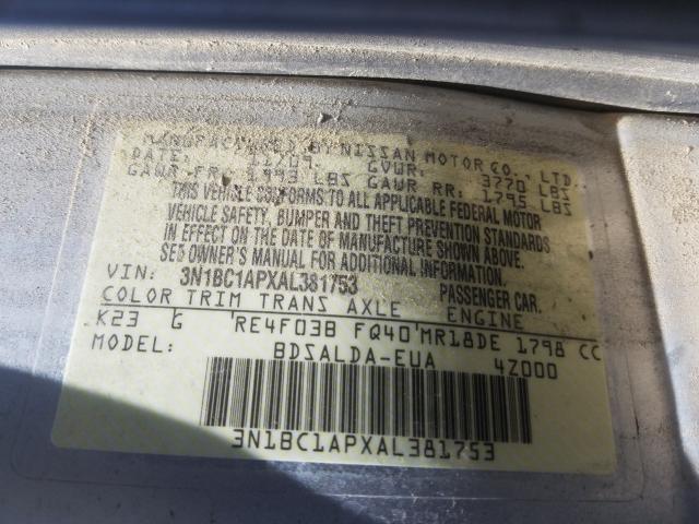 Photo 9 VIN: 3N1BC1APXAL381753 - NISSAN VERSA S 