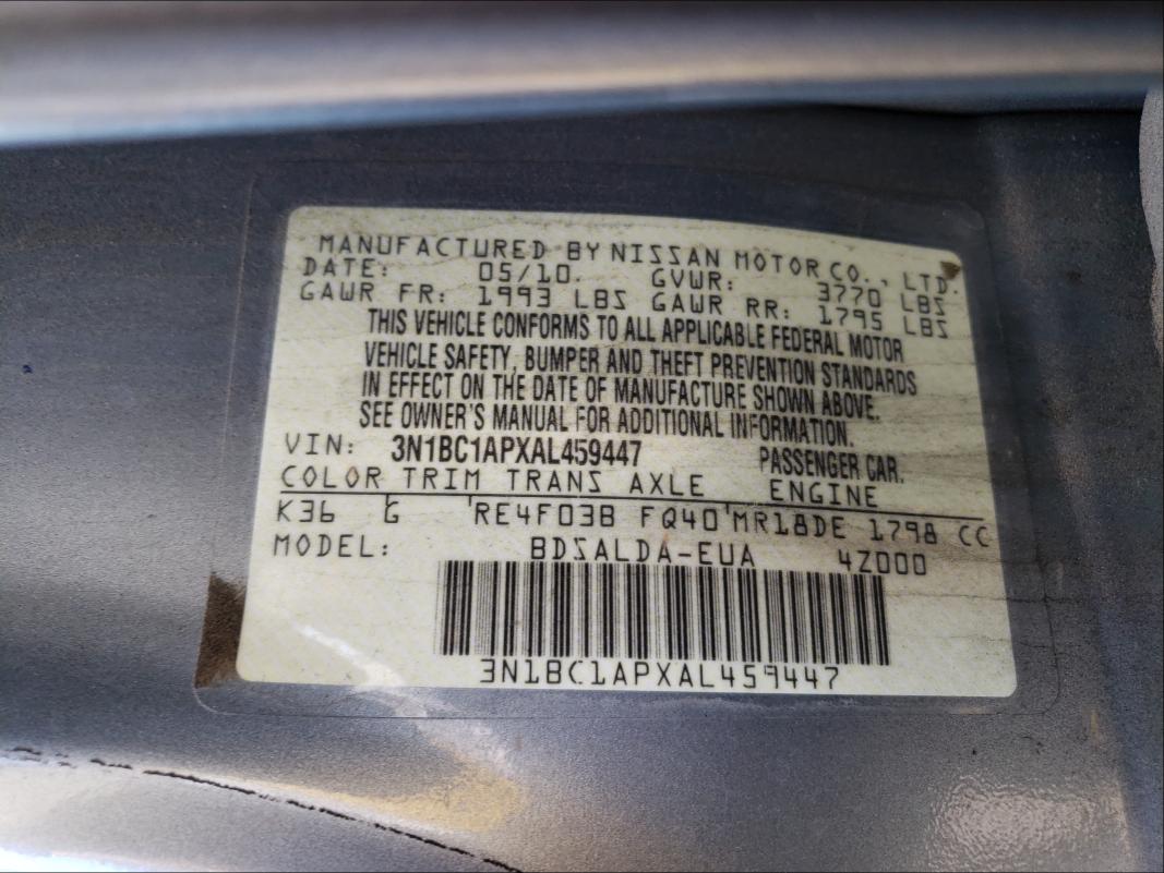 Photo 9 VIN: 3N1BC1APXAL459447 - NISSAN VERSA S 