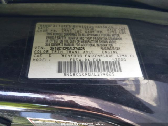 Photo 8 VIN: 3N1BC1CP0AL374825 - NISSAN VERSA 