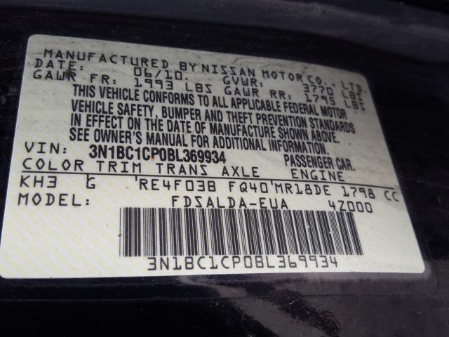 Photo 9 VIN: 3N1BC1CP0BL369934 - NISSAN VERSA 