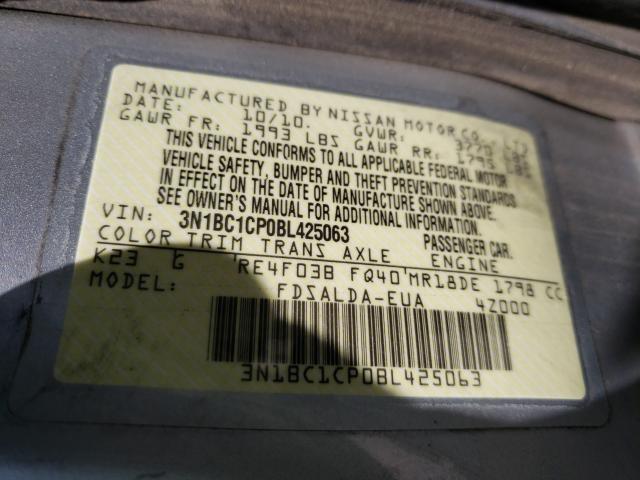 Photo 9 VIN: 3N1BC1CP0BL425063 - NISSAN VERSA S 