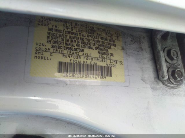 Photo 8 VIN: 3N1BC1CP0BL467359 - NISSAN VERSA 