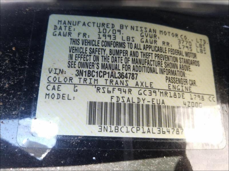 Photo 9 VIN: 3N1BC1CP1AL364787 - NISSAN VERSA S 