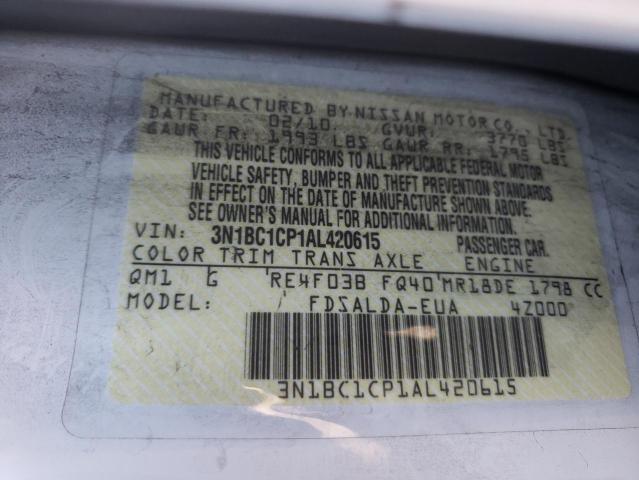 Photo 9 VIN: 3N1BC1CP1AL420615 - NISSAN VERSA S 