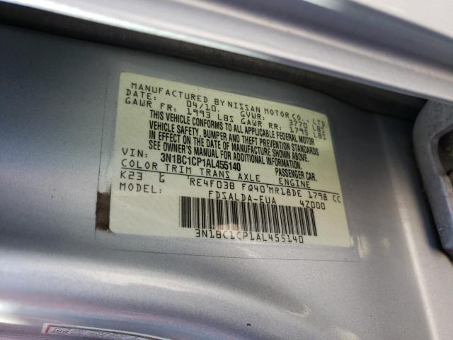 Photo 9 VIN: 3N1BC1CP1AL455140 - NISSAN VERSA S 