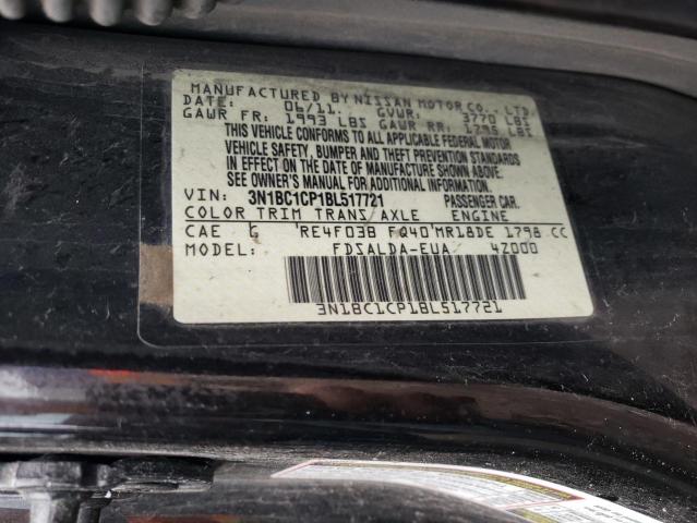 Photo 11 VIN: 3N1BC1CP1BL517721 - NISSAN VERSA 