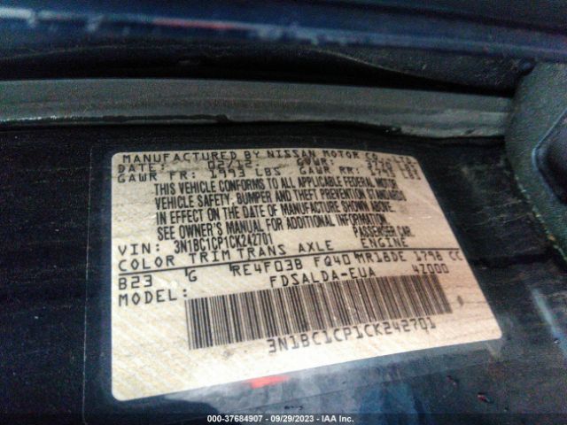 Photo 8 VIN: 3N1BC1CP1CK242701 - NISSAN VERSA 