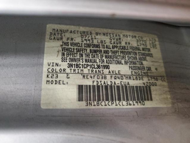 Photo 11 VIN: 3N1BC1CP1CL361990 - NISSAN VERSA 