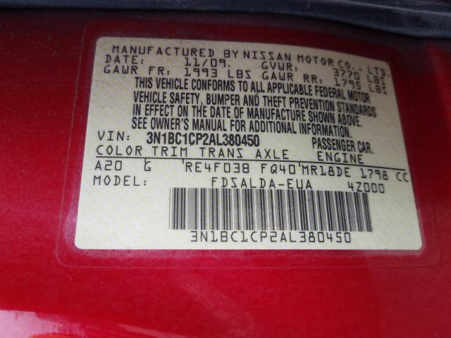 Photo 9 VIN: 3N1BC1CP2AL380450 - NISSAN VERSA S 