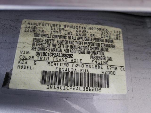 Photo 12 VIN: 3N1BC1CP2AL386202 - NISSAN VERSA S 