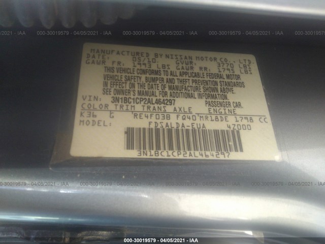 Photo 8 VIN: 3N1BC1CP2AL464297 - NISSAN VERSA 